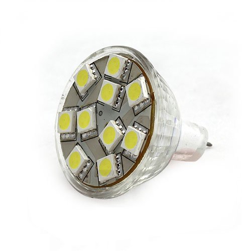 Brightest MR11 12V 10 SMD LED Bulb Wide Angle