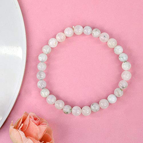 Image of Reiki Crystal Products Certified Natural Crystal Stone Bracelet 6 mm Round Beads for Men and Women | Premium Gemstone Jewellery Collection | Reiki Charged | Multiple Stone Variants Available