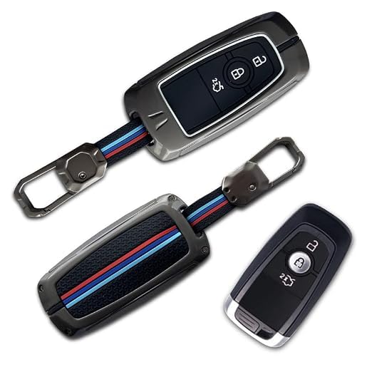 Image of NEODRIFT 'KeyShield' Car Key Cover for Ford Aspire (Shape 2, 03 Buttons) (Durable, Stylish and 360 Protection)