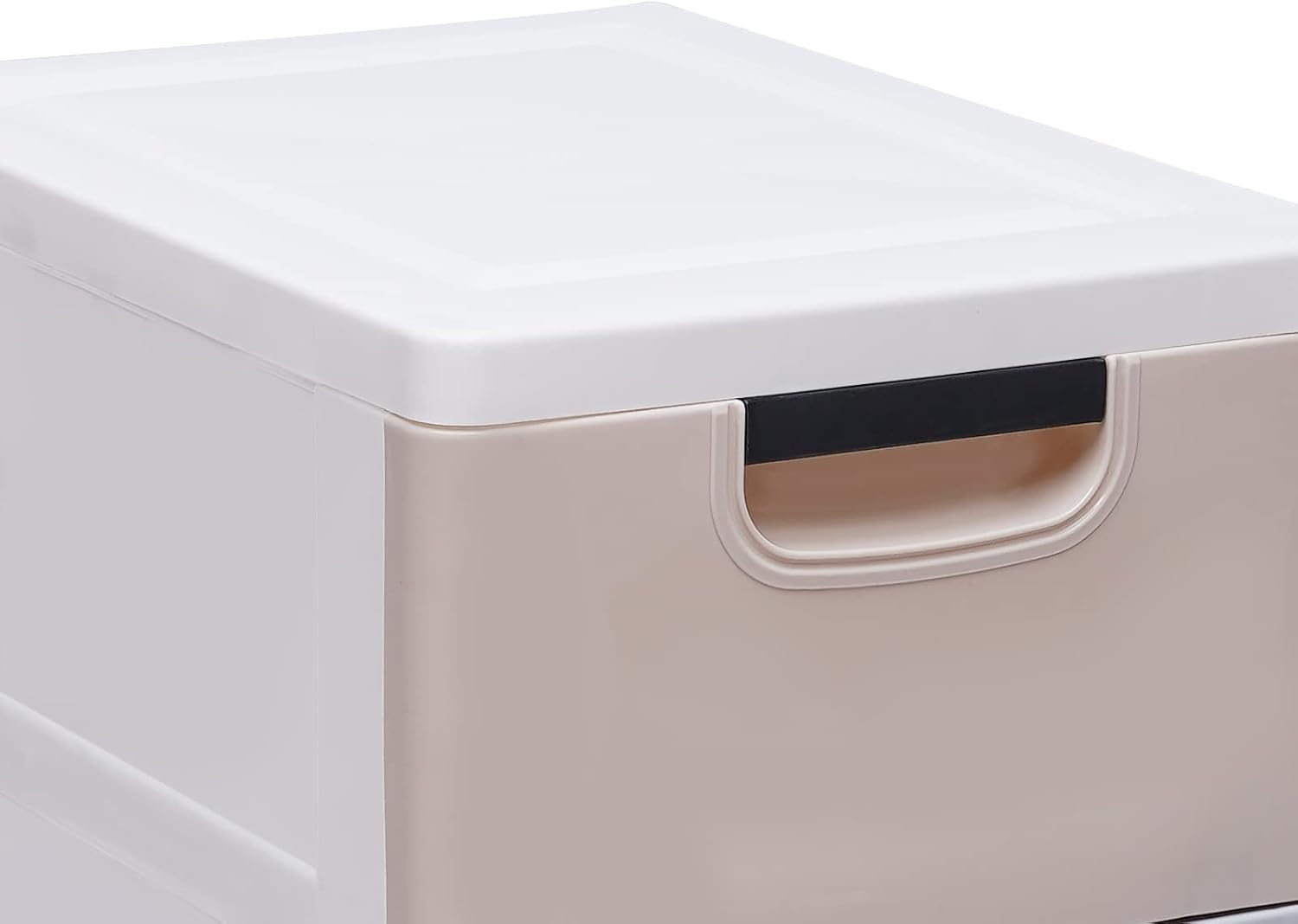 5 Drawers Stackable Storage Drawers Plastic Storage Drawers Collapsible Storage Bins Plastic Clothes Organizer Drawers Storage for Living Room,Bedroom,Office (Light Colors, 11.81" W)