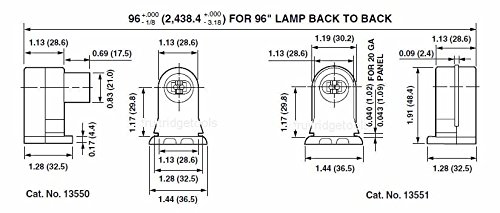 Leviton High Output T8 T12 Fluorescent Light Lamp Holder Socket Bulk 13551-W