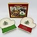 Spode Christmas Tree Mitten Dishes (Set of 2) - Red & Green Serving Platters for Cookies, Desserts, Appetizers, 7