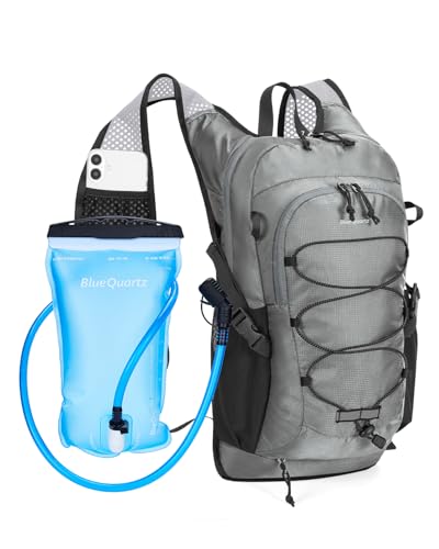 Blue Quartz Hydration Backpack with 2L Water Bladder, 18L Hiking