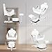 V VDLONSY Pedicure Chair No Plumbing, Reclining Pedicure Station Upgraded 360 Swivel Hydraulic Lift with Footrest & Massage Bowl, Hydraulic Pedicure Unit for Foot Spa White