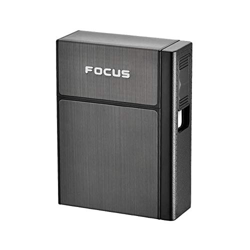 Euopat Étui À Cigarettes, Boîte Etui À Cigarettes avec Briquet Électrique, Boîte De Fumée De Charge Briquet Amovible USB