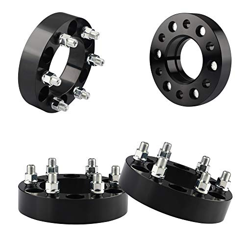 Ryin 6x5.5 to 6x135 Wheel Adapters for Wheel on Silverado Tahoe Suburban Yukon Sierra, 1.5 inch 6x139.7mm to 6x135mm Wheel adapters 108mm Hub bore with 14x1.5 Thread Pitch.