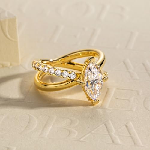 2CT/3CT Cubic Zirconia Engagement Ring Round Cut/Oval Cut/Emerald Cut 5A Grade CZ Wedding Ring D Color Lab Grown Diamond Promise Anniversary Ring for Women3