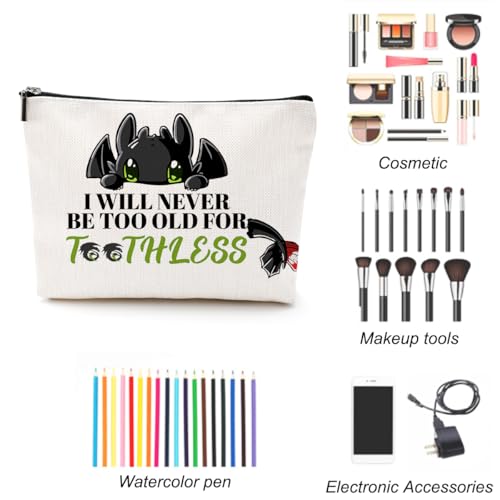 Dragon Anime Cosmetic Make up Bag Dragon Lover Gift Makeup Zipper Pouch Bag Anime Characters Lover Gift3