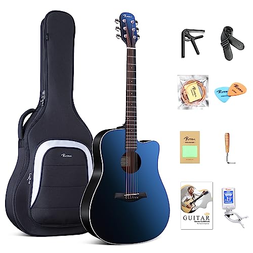 Rosen N10 Akustikgitarre für Anfänger Erwachsene Full Size Dreadnought Solid Spruce Top Acustica...