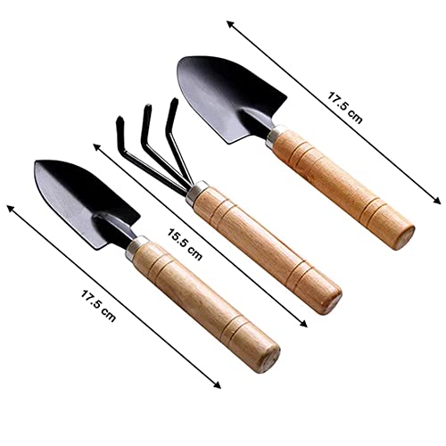 Suzec Gardening Combo Tools Kit - Handle Cultivator, Garden Fork, Gardening Trowel | Gardening Tools Set (3pc Garden Tool)