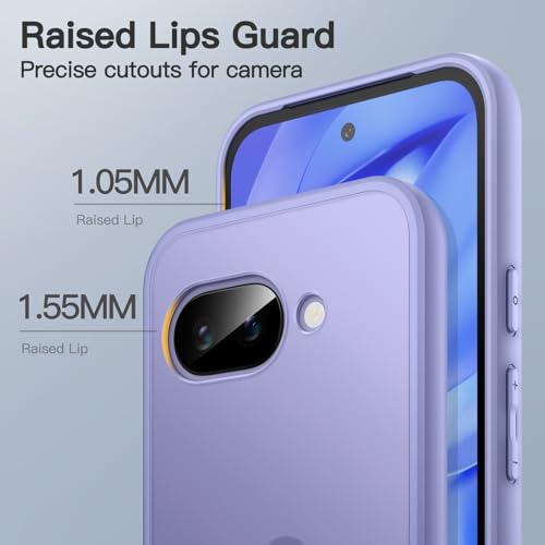 Image of JETech Matte Case for Google Pixel 9a 6.3-Inch 2025, Frosted Translucent Back Protective Slim Phone Cover, Anti-Fingerprints (Iris)