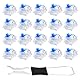 20 Stück Transparente Blaue Achse Switches mit Zieher, 3 Polige Tastatur Staubdichte Schalter für Mechanische Tastatur, Gut Geeignet für Gaming Tastatur und PC Zubehör, Zuverlässig und Langlebig