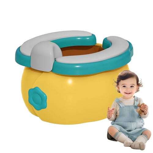 Seat - Asiento plegable para niños, diseño de calabaza, portátil de entrenamiento, forma linda, ligera y plegable, no deslizable para niños de 2 a 6 años, camping y viajes para bebés