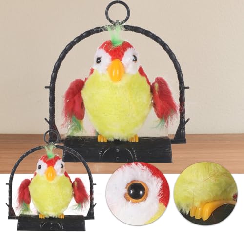 Perroquet électrique parlant jouet éducatif interactif oiseau suspendu