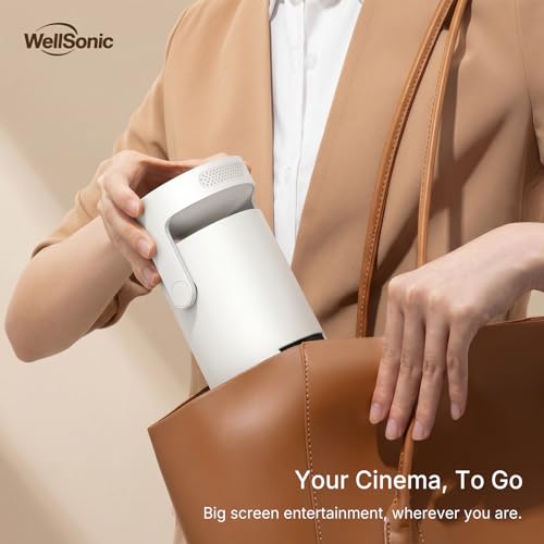 Image of Mini Projector with Wifi and Bluetooth, 1080P Portable Projector with 5W Speaker, Auto Vertical Keystone&180 Rotatable, 200Ansi Moive Proyector for Outdoor Bedroom