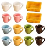 Mini tasses – fabrication et finitions excellentes, chaque détail étant soigneusement soigné pour un aspect réaliste, décoration de mini tasses à café