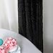 HELAKU Sequin Backdrop Black Sequin Backdrop 8Ft Sequin Backdrop, 2 Panels 2.5x8FT