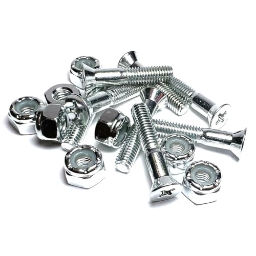 Standard Phillips Head Chrome Skateboard Hardware Set - 1
