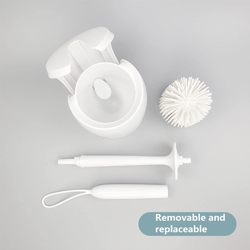 Siapapla Scopino Per WC E Porta Scopino,Spazzola WC In Silicone Morbido - 11