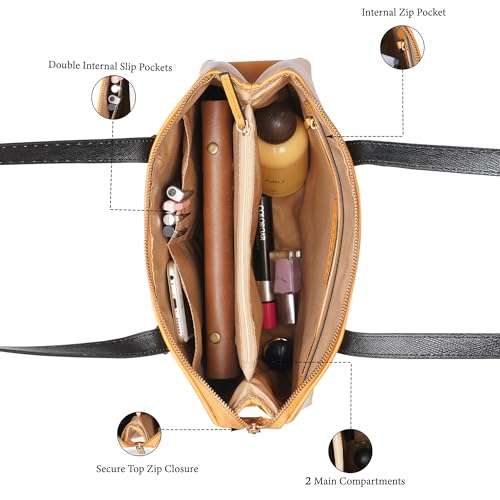 Image of Caprese Roma Tote Medium Bag for Women|Stylish, Durable, Multi-Compartment Design for Work, Travel, Shopping |Comfortable Straps Shoulder Bag, Ideal for Laptop & Essentials