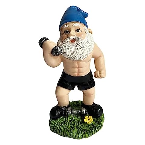Funny Weightlifting Gnome Garden Statue Cover