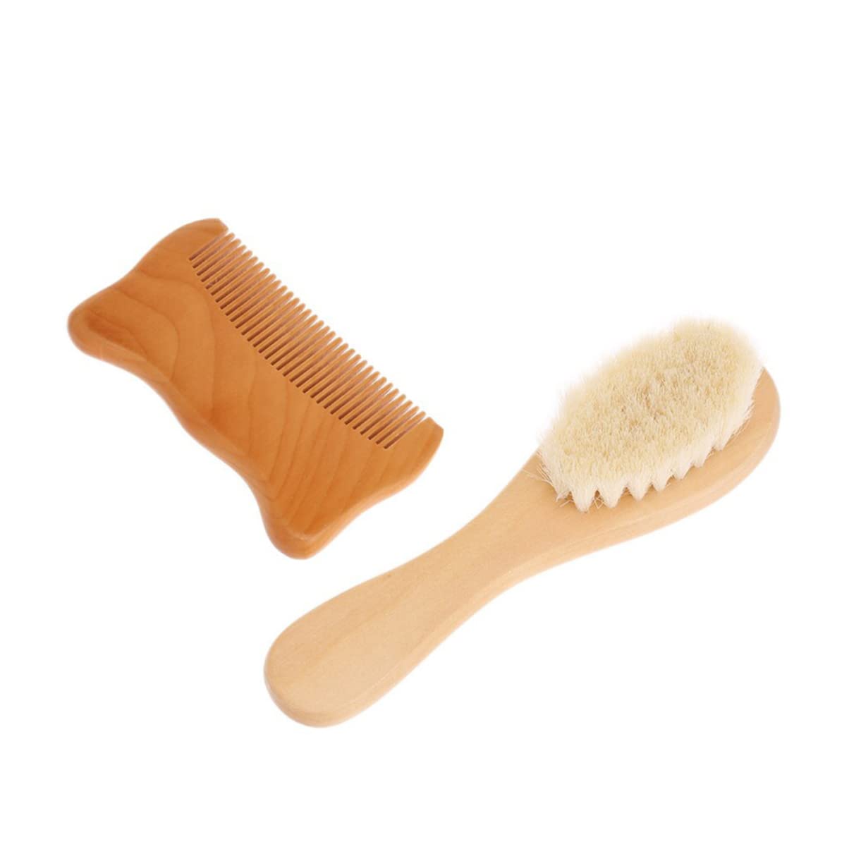 FRCOLOR 6 Piezas Cepillo De Baño Para Bebés Cepillo Para El Cuidado Del Bebé Peines Para El Cabello Para Mujeres Kit De Aseo Para Bebés Niño Pequeño De Madera Soporte Madera Maciza