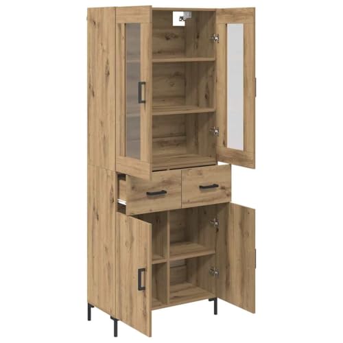 Cómoda con cajones roble Artisan de pared contra el desorden 6