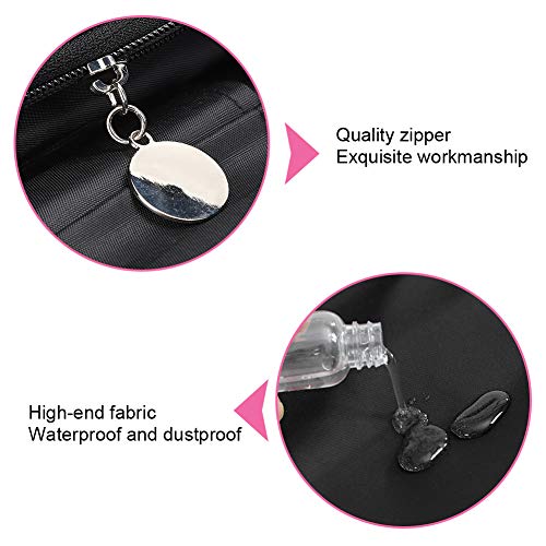 Serlium Porta-pincéis de maquiagem, portátil, dobrável, bolsa de cosméticos, estojo de armazenamento