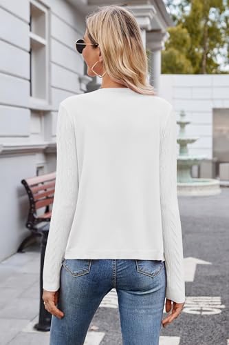 Image of Arach&Cloz Women's Cable Knit Fall Soft Lightweight Sweater Cardigans 2025
