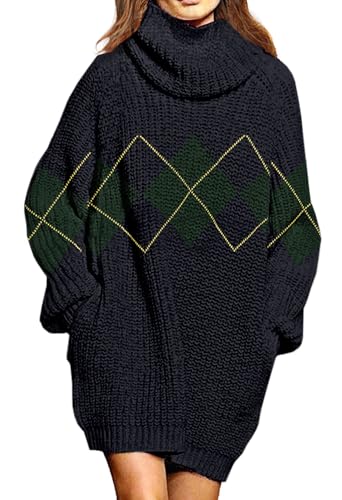 Pink Queen Elegant Fall Sweater Dress for Women Long Sleeve