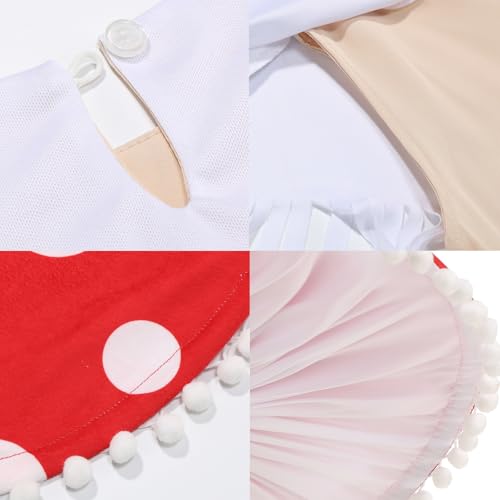 Disfraz infantil de seta 2 piezas talla 7-8 años rojo miniatura 5