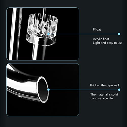 Zooke Metal Lily Pipe Set With Lily Skimmer Inflow And Lily Outflow, Surface Skimmer Stainless Steel Inflow Outflow Pipe Set With 2 Acrylic Holder For Aquarium Planted Tank Removes (16Mm/0.63In) #TOP1