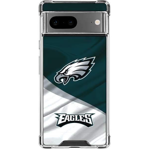 Skinit Clear Phone Case Compatible with Google Pixel 7a - Officially Licensed NFL Philadelphia Eagles Design