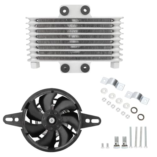 Refroidisseur d'huile universel pour moto en aluminium avec ventilateur de refroidissement