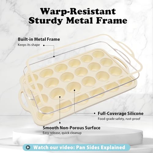 50% Off Silicone Mini Muffin Pan Set - 2-Pack Nonstick Baking - Image 2