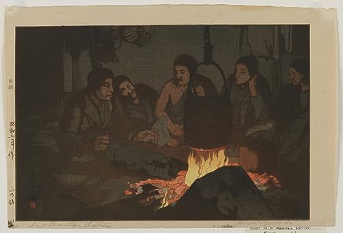 Poster Hiroshi Yoshida Peinture dans un refuge de montagne pour habiller un grand mur