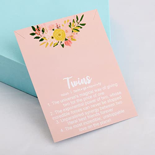 UJIMS Twin Sister Double Circle Message Necklace - Birthday Gifts for Twins2