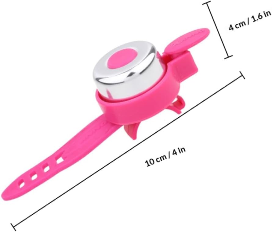 GARVALON Scooter Bike Bell Strap, Rosy Pink Bicycle Bell, Fun Sound Accessory and Bikes, Handlebar Mount for Outdoor Cycling Recreation