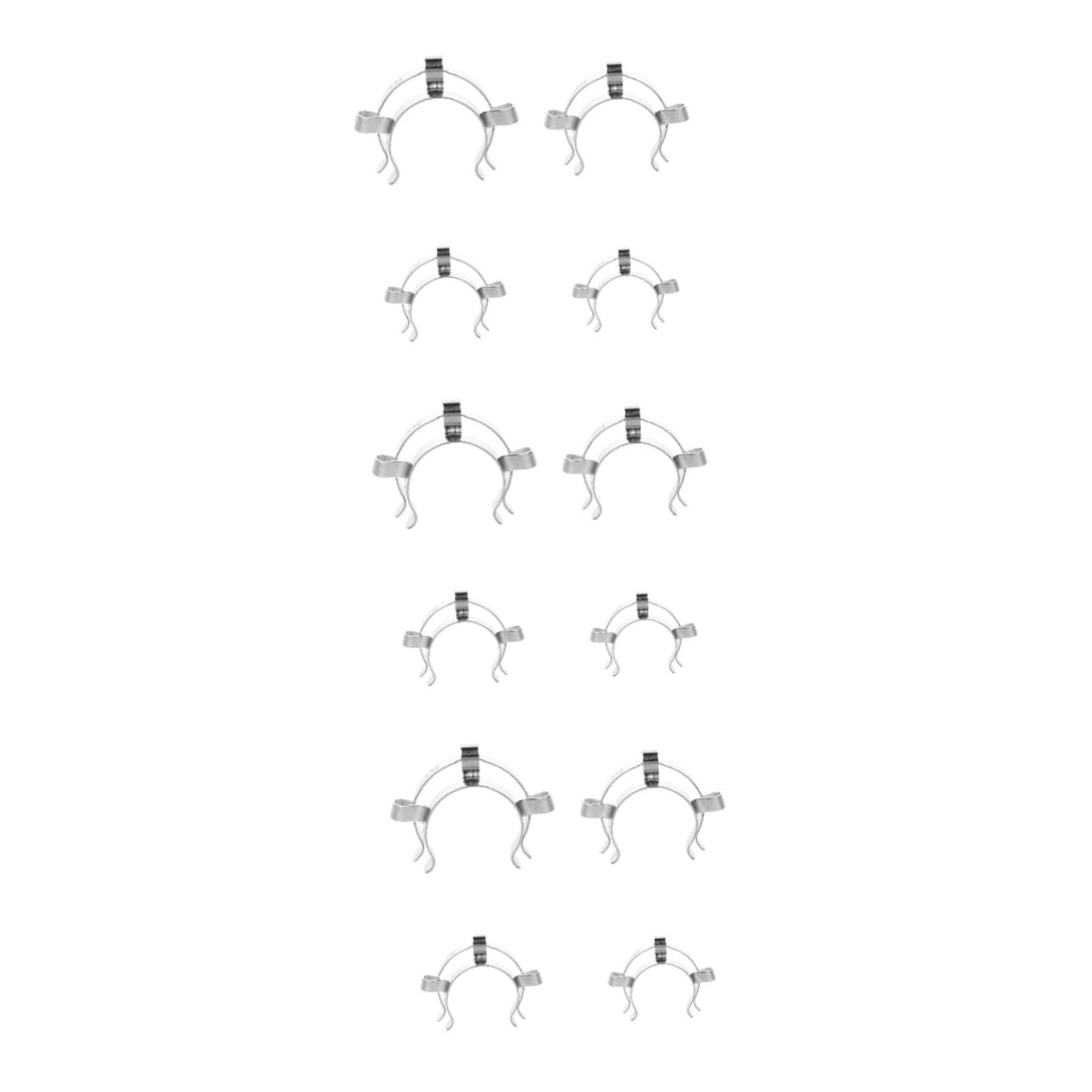 3 Set Morsetto Di Giunzione In Acciaio Inossidabile Tipo Riutilizzabile Morsetto Keck Nero Metal Labs Di Giunzione In Metallo Clip Di 4 pezzi*3