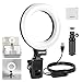 NEEWER Basics 5 Ringlicht mit Mini Stativ Ständer für Tisch Videokonferenz Licht, Clip on Streaming Set für Monitor Webcam Laptop Computer Make up Selfies Videoaufnahmen, Reinigungstuch, BR60