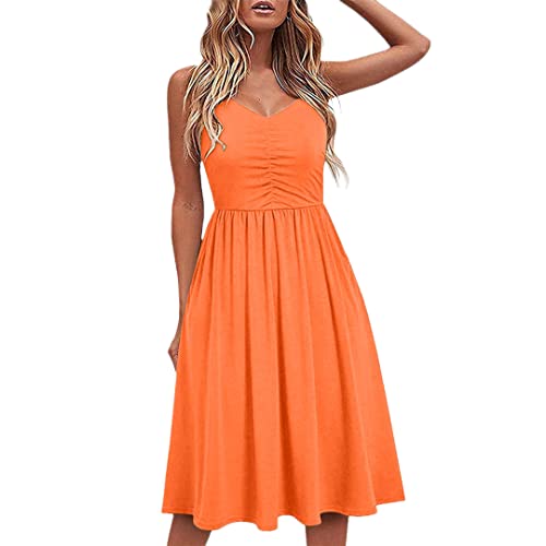 Robe de plage pour femme ronde xxl avec col v plongeant et coupe sans manche