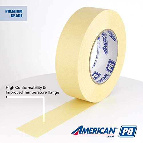 Image of American IPG Premium Grade Automotive Masking Tape, 0.94 inch x 60 yd, Tan, (36-Pack)