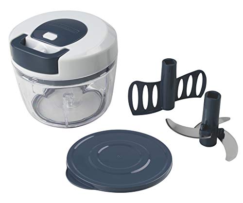 Fackelmann 27907 Hachoir manuel, Hachoir oignon manuel, Hachoir, Acier inoxydable, Plastique, 14,5 cm x 13 cm