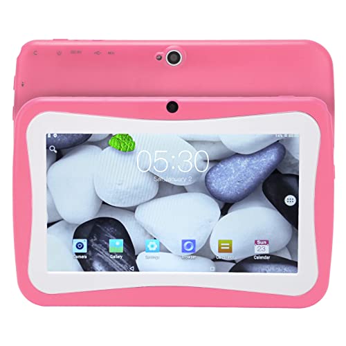 Toddler Tablet, HD 1960x1080 Quad Core Kids Tablet Large Memory 7 Inch 5G WiFi for Boys for Android 8.0 (Pink)