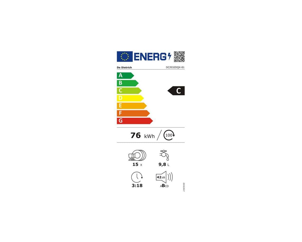 DE DIETRICH Lave vaisselle tout integrable 60 cm DCJ532DQX