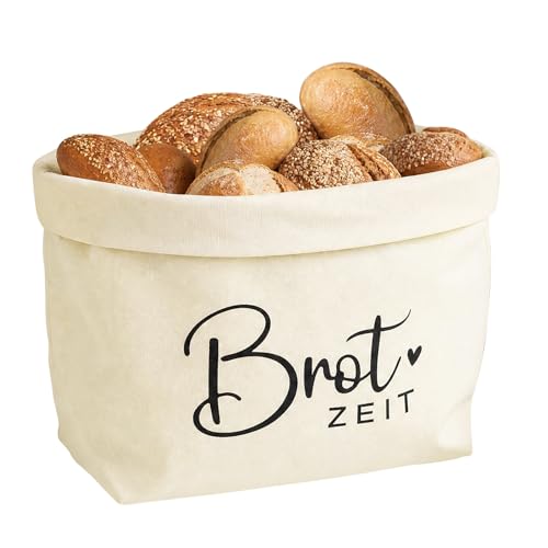 Simsky Brotkorb Stoff Modern Einweihungsgeschenk Wohnung und Haus Brotkörbchen Leinen als Brot und Salz Geschenk zum Einzug Brötchenkorb Brotbeutel Geschenkkorb für neue Wohnung