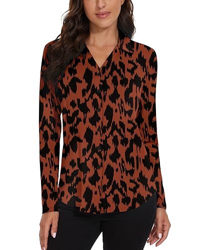 Image of Soneven Womens Golf Polo Shirts 3 /4 Long Sleeve V Neck Button Down Shirts Business Causal Work Blouses Tops