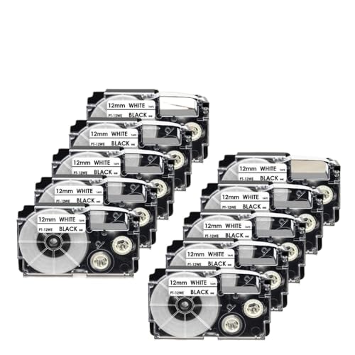 ���܂��܂ȃ��f���ƌ݊����̂���10pk 12mm���x���e�[�vxr-12we xr-12x xr-12rd xr-12bu xr-12yw xr-12gn(Black on White)