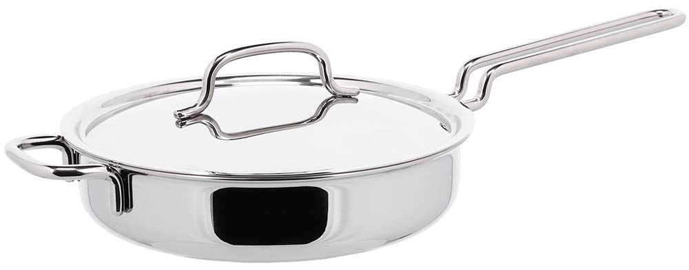 Miyazaki Seisakusho GEO-21ST Geo Saute Pan, 8.3 inches (21 cm), Made in Japan, Compatible with Induction All Heat Sources, 7 Layers, 15 Years Warranty