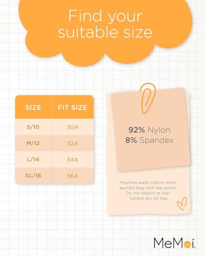 MeMoi Girls' 2 Pair Pack Gathered Front Cup Training Bra4